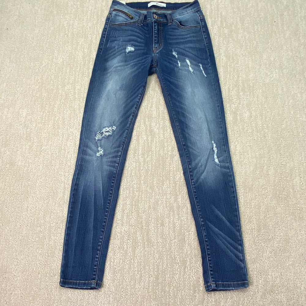 KanCan Mid Rise Skinny Jeans Women's Size 25 Distressed W3 Denim Pants